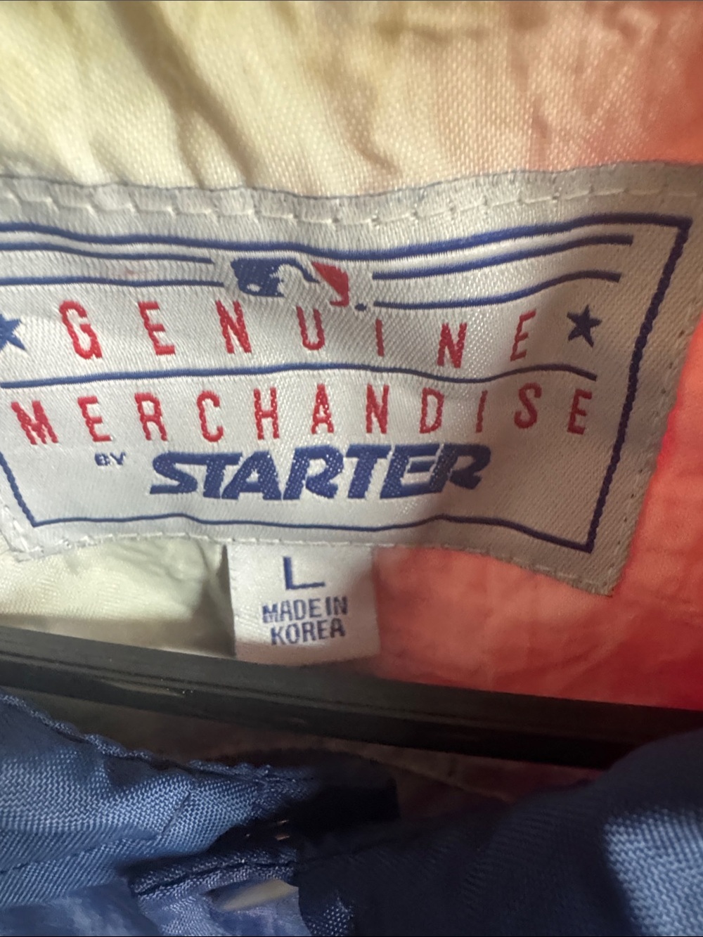 STARTER Navy and Red Team Script Jacket - Picture 2 of 2